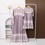HAURA Gamis Dress can be a couple for mother and child for Eid, Ruffled Model, Elastic Tire, Nursing