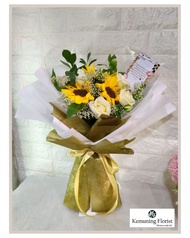 I 3S Buket Bunga Matahari/ Buket Bunga Segar/ Buket Bunga Asli/ Buket
