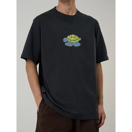 Men Women Same Style Ready Stock Loose GRAMIC Pure Cotton Fun Cartoon Turtle Printed Pure Cotton Sho