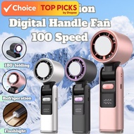 USB Fan Portable 100 Gears Refrigeration Handheld Fan Neck Fan USB Rechargeable Kipas Mini