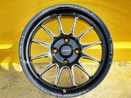 New Car Sport Rim GAIA RACING WHEELS 15x7J 4x100 ET38 Black Milling - READY STOCK