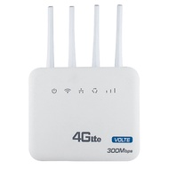 4G LTE WiFi 6 Modem 300Mbps 2.4 G with Wired Telephone Interface SIM Card Slot for Eu Africa Asia EU