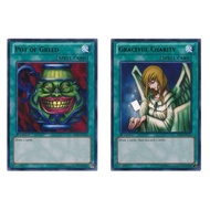 English Yugioh Pot of Greed - BP02-EN129 - Rare 1st Edition/Graceful Charity - BP02-EN137 Rare 1st E