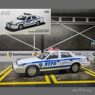 Hot-selling 1/64 Alloy Car Model 596 Suitable for 2011 Ford Victoria Crown New York NYPD Police Car