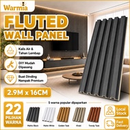 WPC Fluted Wall Panel 9.5ft Panel Dinding Kayu Moden 3D Hiasan Dinding TV Wall Ruang Tamu Tanpa Reno