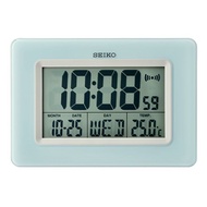 [Powermatic] Seiko Clock QHL058L QHL058 Digital Light Blue Thermometer Alarm Desk Table Clock Standing Clock