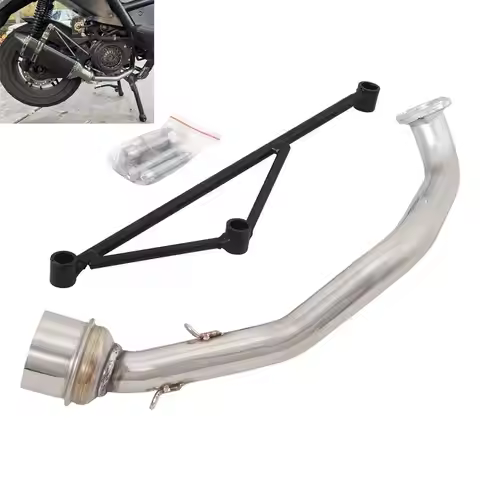 For Yamaha GY6 125cc 150cc Motorcycle Exhaust System Header Link Pipe Slip On 51mm Mufflers Tail Tip