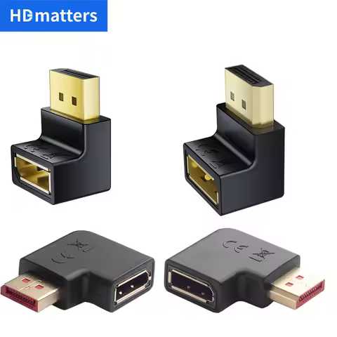 90 Degreen DisplayPort cable adapter Right Left angle Displayport adapter converter DisplayPort 1.4 