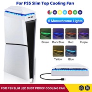 NEW Top Cooling Fan For PS5 Slim With RGB LED Light Game Host Radiator Top Dust-proof Heat Dissipation Fan for Playstation 5 Slim Console