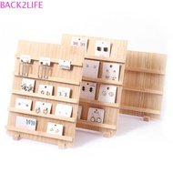 BACK2LIFE Wooden Nail Art Stand, 3/4/5 Layer Multi-functional Earring Necklace Display Rack, Space S