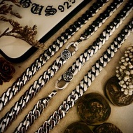 【銀鍊系列】 Logo古巴鏈/純銀/