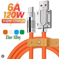 120w 6A Fast Charging Charger Cable 180 Degree USB Rotating Cable