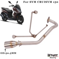 Motorcycle Exhaust Scooter Escape Stainless Steel Connect Link Tube Pipe Modified For SYM CRUISYM 150 cruisym150 150CC