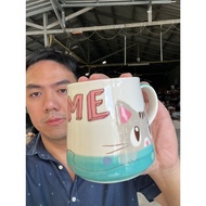 Mug Coffee Cup Ceramic With Cute Cat Pattern Size 3.5x3 Inches Or 350ml 11.83oz Stoneware