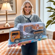 New Product Hot Sale#升级加厚-Transport Truck Trailer Sliding Inertial 30cm Excavator Children's Toy Boy