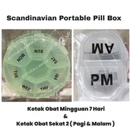 Weekly Medicine Box 7 compartments 7 days and 2 compartments (night morning) | Pill Box Portable Sca
