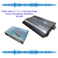 BROADWAY VX-805 HI POWER CAR AMPLIFIER 4000 WATTS ORIGINAL (v12 x12)