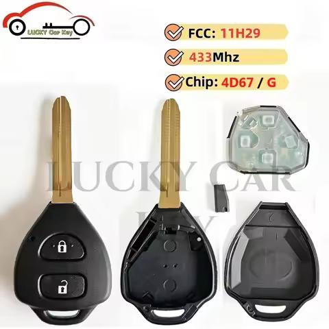 LUCKY FCC:11H29 433Mhz 4D67/G Chip 2Buttons For Toyota RAV4 Corolla Europe 2006 2007 2008 2009 2010 