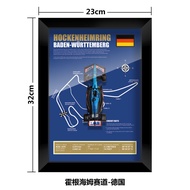 รูปโมเดลรถ F1 Renault Alpina Team 3D รูปปั้นโลหะ รูปภาพสเก็ตช์เส้นทางการแข่งขัน Gasly Ocon งานศิลปะต