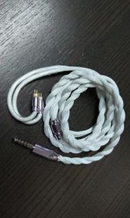 HAKUGEI 單晶銅+單晶銅鍍銀4.4mm 耳機升級線