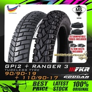 TAYAR KOMBO COUGAR GPI2 90/90-19 + FKR RANGER 3 110/90-17 TYRES + TUBES FOR KEEWAY TX200