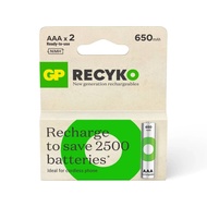 GP RECYKO RECHARGEABLE BATTERY - AAA (650MAH X 2PCS)