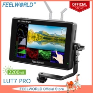 FEELWORLD LUT7 PRO 7นิ้ว Ultra Bright 2200Nits กล้อง DSLR Field Monitor 3D LUT Touch Screen HDR พร้อม Waveform F970พลังงานภายนอกและติดตั้งชุด4K HDMI อินพุตเอาท์พุท1920X1200แผง IPS