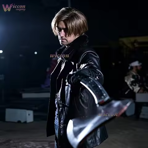 YNot Cos Store Re REQ Leon Cosplay Costume Wig Men Evil Requiem Leon Reon Scott S. Kennedy Halloween
