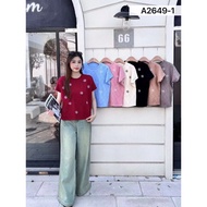 Eleven Embroidery Knitted Top A2649-1