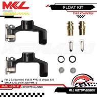 2 Sets Carburetor Float Needle Valve Seat Rebuild Kit For 2 Carburetors XV535 XV535S Virago 535 VMAX