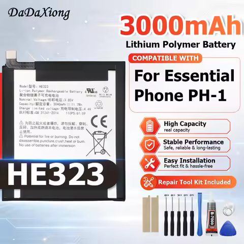 High Quality HE323 100% New Battery For Essential Phone PH-1 Batteries + free tools