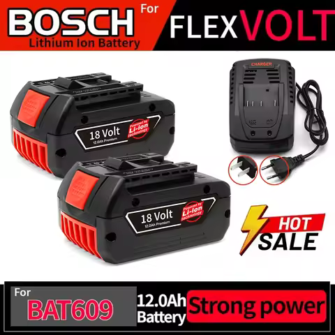 Suitable for Bosch 18V battery 12000mAh, 12Ah Bosch tool battery, compatible with Bosch 18V series b
