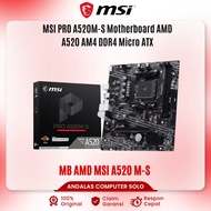 MSI PRO A520M-S Motherboard AMD A520 AM4 DDR4 Micro ATX