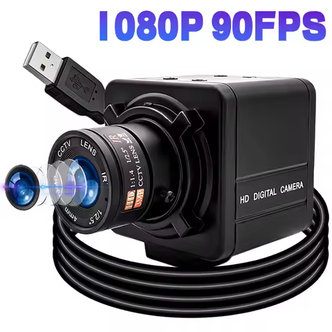 WGWK 1080P 90FPS Global Shotter USB Camera High Frame AR0234 Industrial Metal Box Fixed Focal Lens W