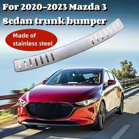 For Mazda3 Mazda 3 Axela rear styling Rear Bumper Protector Sill Trunk Rear guard Tread Plate Trim A