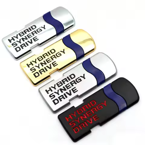 3D Metal HYBRID SYNERGY DRIVE Car Trunk Sticker For Toyota RAV4 SIENNA Alpha Corolla Upgrade Accesso
