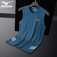 ☍☁✑Mizuno เสื้อกั๊กผู้ชายกีฬาแห้งเร็วระบายอากาศหลวมวิ่งออกกำลังกายเสื้อกั๊กแขนกุดเสื้อยืดแขนสั้นบาสเกตบอลย์