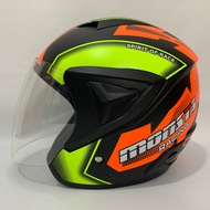 BXP JP13 Monsta Orange Yellow Matte Helmet - SNI Adult Helmet