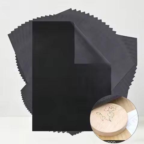 50Pcs A4 Black Graphite Copy Paper Carbon Paper Pattern Letters Erasable Tracing Paper Copy Paper Re