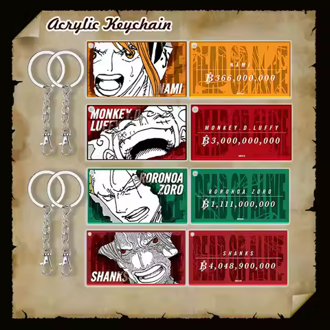ONE PIECE Peripheral Acrylic Key Ring Keychain acrylic sheet 7cm Anime Wanted MonkeyD.Luffy Accessor