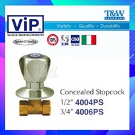 VIP 1/2" 3/4" Concealed Stopcock ABS Knob 4004PS / 4006PS Replacement Valve 18mm/23mm +- [T&W Hardwa