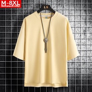 JIUSENBAO | Summer Lightweight Cotton Crewneck Loose Casual T-shirt XL 8XL