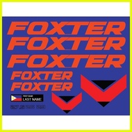 【hot sale】 FOXTER BIKE DECALS - High Quality Vinyl Stickers