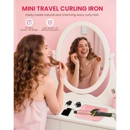 Ukliss Mini Curling Iron for Short to Long Hair - 1 Inch Dual Voltage Travel Curling Iron, Fast Heat