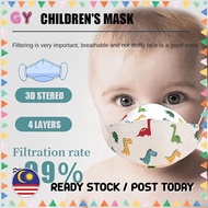 GY Mask Kids Cartoon Dinosaur N95masks 4-layer Protective Kawaii Mouth Face Mask Child Student Breat