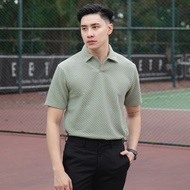 HIJAU Okinawa Diamond in Sage Green Shirt – Premium Sage Green Men's Diamond KnitPOLO – BYBLANK