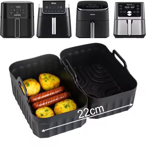 20-22cm Air Fryer Silicone Mold for Hot Air Fryer Reusable Air Fryer Accessories for Ninja,COSORI,Te