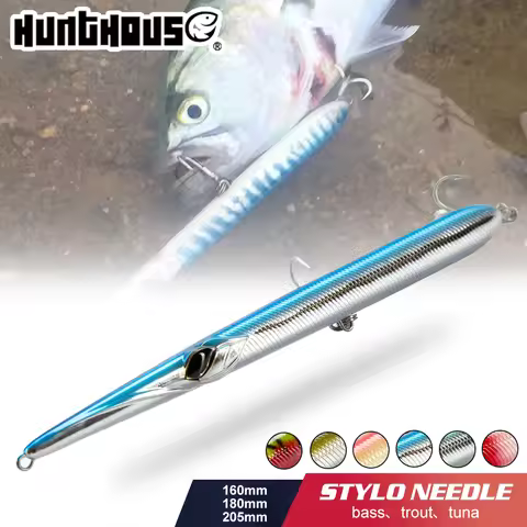 Hunthouse Needle Stylo Fishing Lure Long Casting Pencil Stickbait Floating&Sinking 18/24/31/36g Skip
