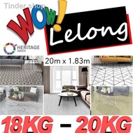 ₪►∈Tikar Getah 20m x 1.83m (6 kaki) Tebal 0.4mm PVC Vinyl Carpet Flooring Rug Mat Canopy Karpet Velvet Toto Khemah Kanop