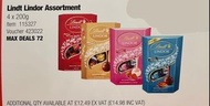 Lindor 4×200g